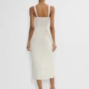 90er-Jahre-Midi-Kleid aus Satin mit Schlitz 90er-Jahre-Midi-Kleid aus Satin mit Schlitz