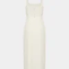 90er-Jahre-Midi-Kleid aus Satin mit Schlitz 90er-Jahre-Midi-Kleid aus Satin mit Schlitz
