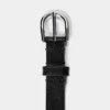 Akzentuierter schmaler Ledergürtel aus massivem Messing Akzentuierter schmaler Ledergürtel aus massivem Messing