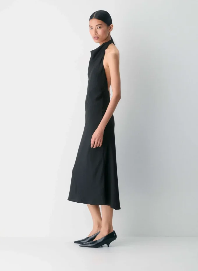 Audience Satin-Halterkleid