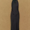 Audience Satin-Halterkleid