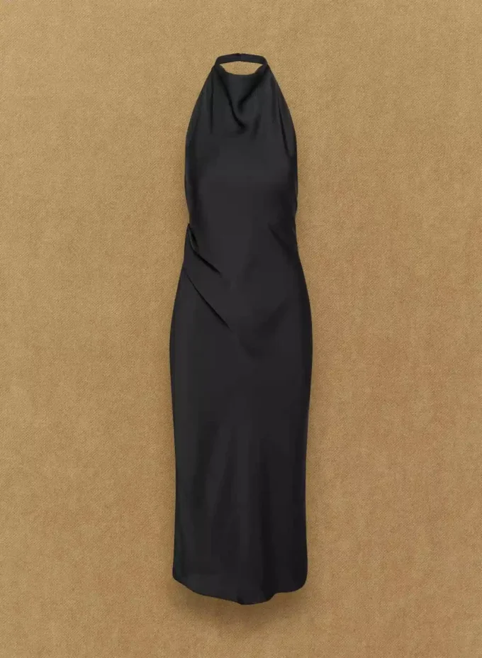 Audience Satin-Halterkleid
