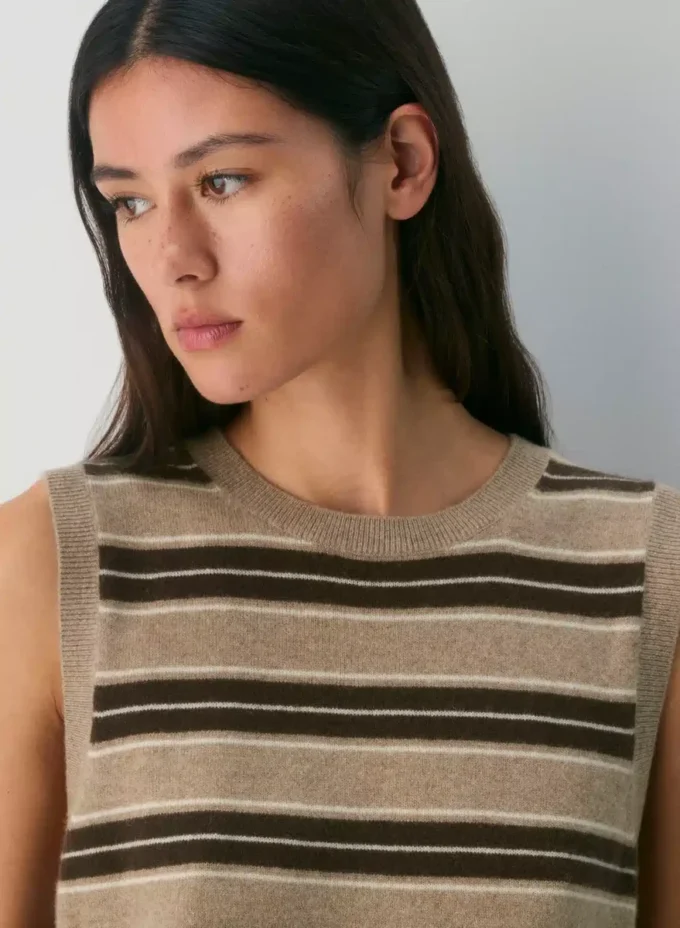 Bare Cashmere Crew Sweater Vest