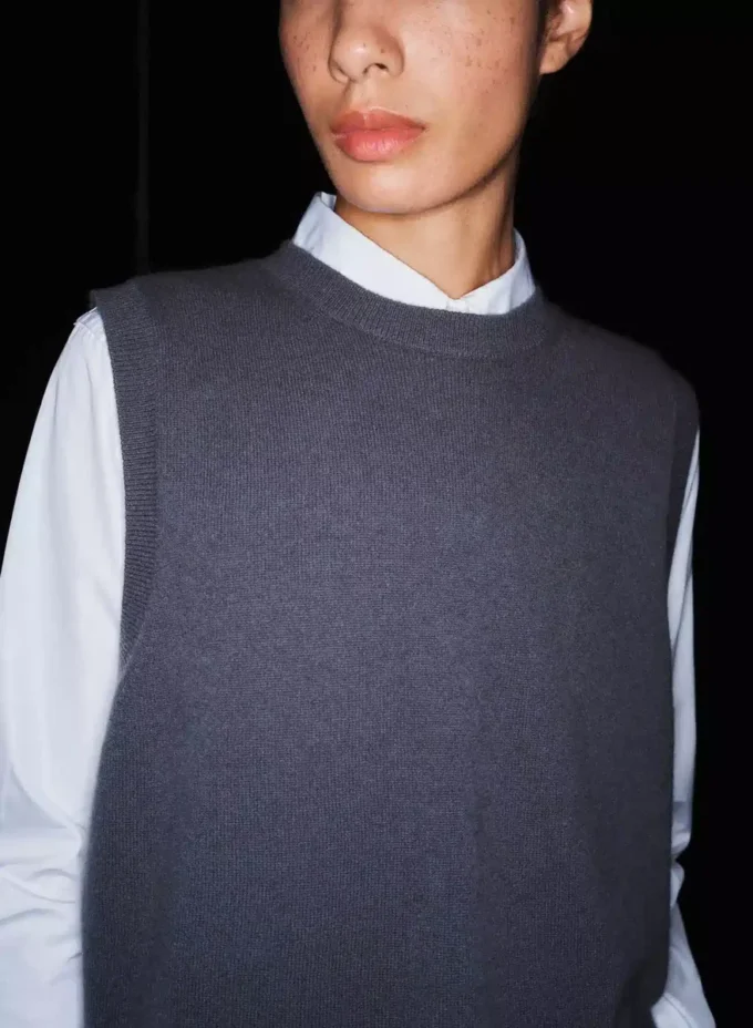 Bare Cashmere Crew Sweater Vest Bare Cashmere Crew Sweater Vest