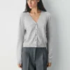 Bare Cashmere V-Ausschnitt-Strickjacke