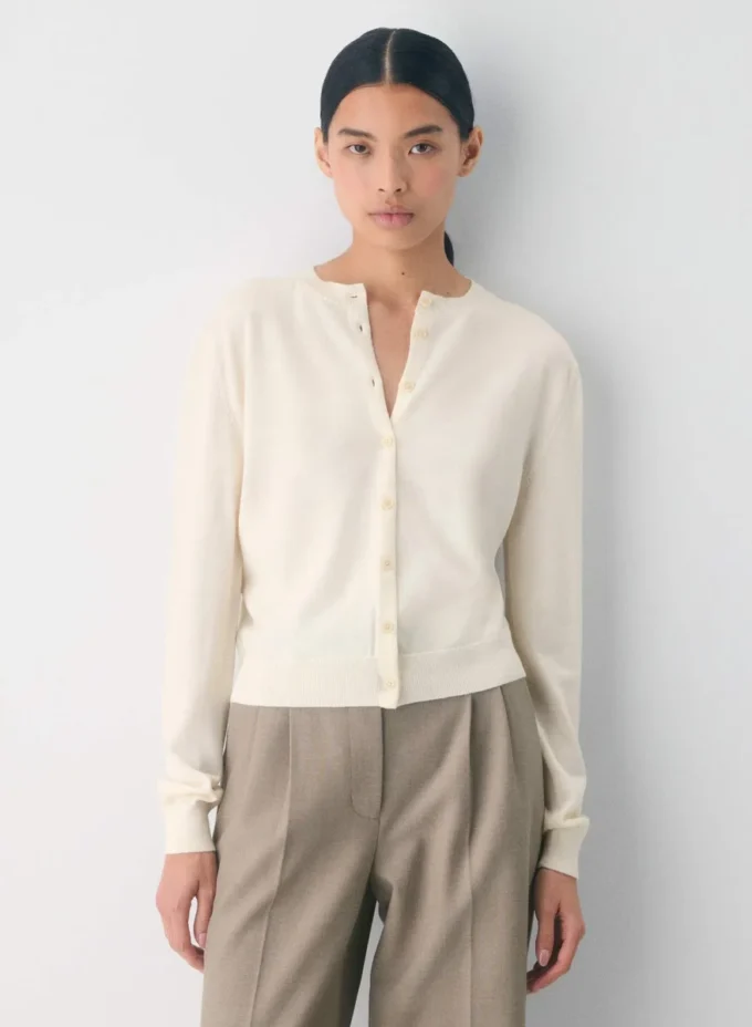Bare Merino Wool Crew Cardigan Bare Merino Wool Crew Cardigan