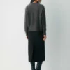 Brushed Cashmere Relaxed Crew Cardigan