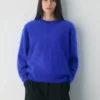Brushed Cashmere Relaxed Crew Sweater