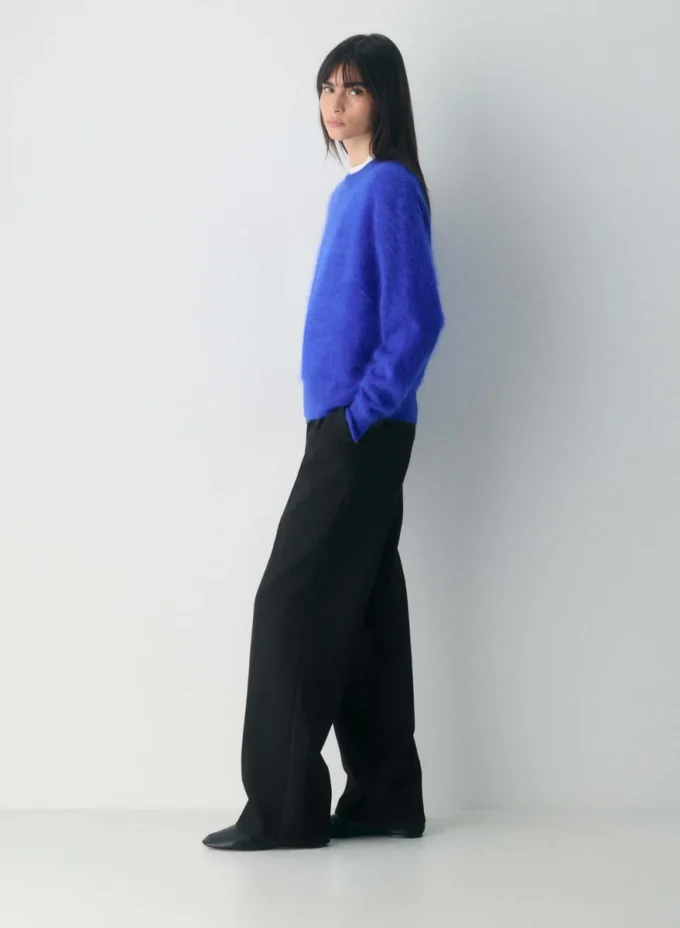 Brushed Cashmere Relaxed Crew Sweater