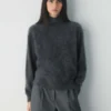 Brushed Cashmere Relaxed Turtleneck