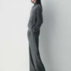Brushed Cashmere Relaxed Turtleneck