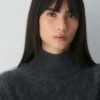Brushed Cashmere Relaxed Turtleneck