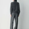 Brushed Cashmere Relaxed Turtleneck