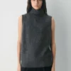 Brushed Cashmere Relaxed Turtleneck Tank Brushed Cashmere Relaxed Turtleneck Tank