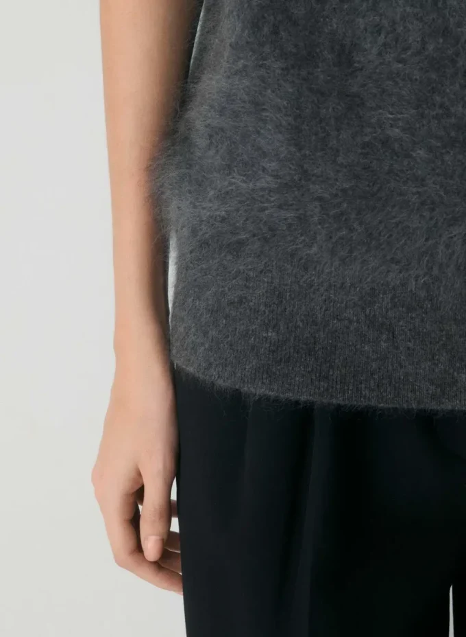Brushed Cashmere Relaxed Turtleneck Tank Brushed Cashmere Relaxed Turtleneck Tank