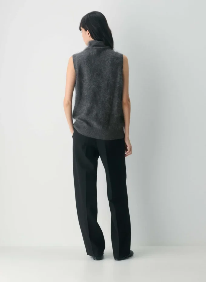 Brushed Cashmere Relaxed Turtleneck Tank Brushed Cashmere Relaxed Turtleneck Tank
