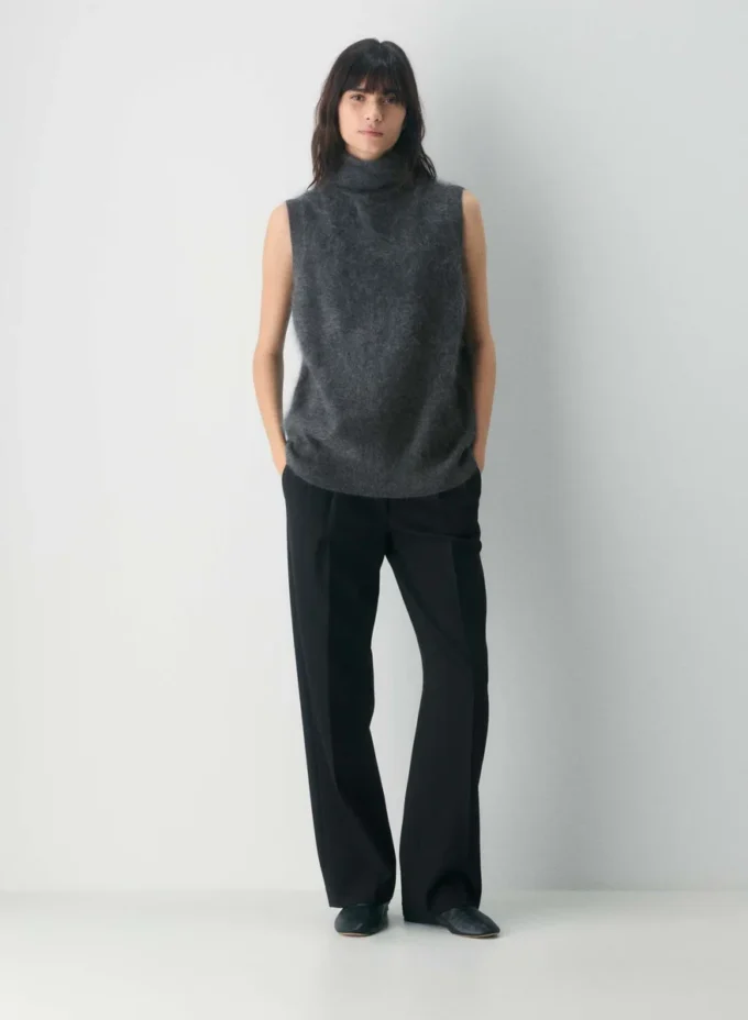 Brushed Cashmere Relaxed Turtleneck Tank Brushed Cashmere Relaxed Turtleneck Tank