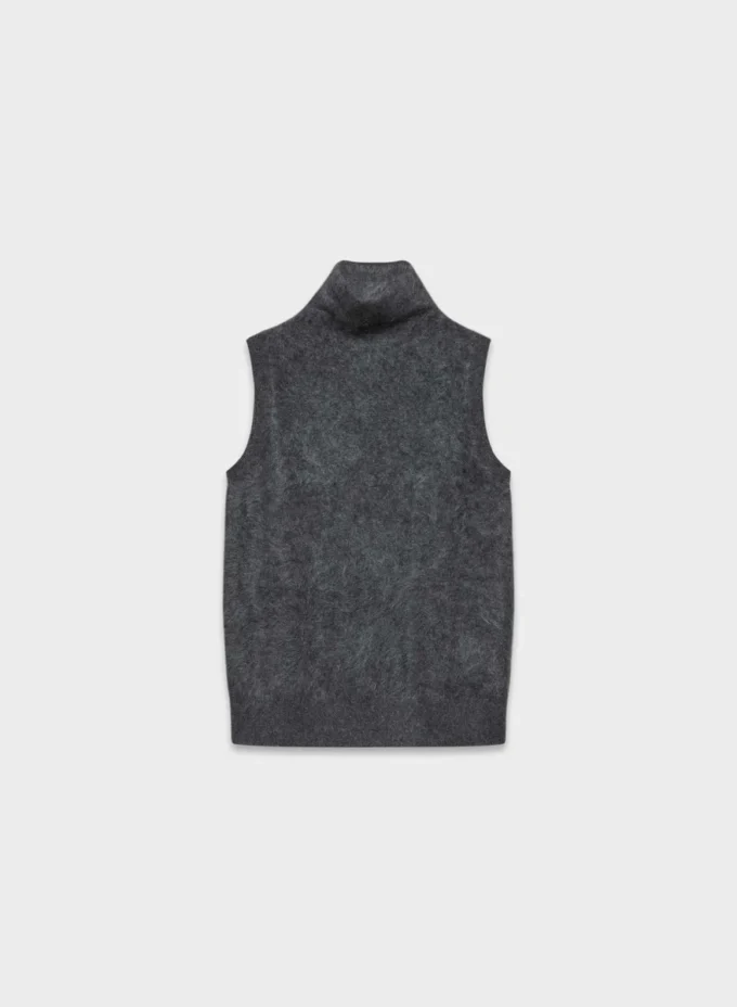 Brushed Cashmere Relaxed Turtleneck Tank Brushed Cashmere Relaxed Turtleneck Tank