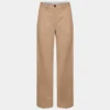 Chino-Hose mit hohem Bund und breiten Falten Chino-Hose mit hohem Bund und breiten Falten