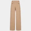 Chino-Hose mit hohem Bund und breiten Falten Chino-Hose mit hohem Bund und breiten Falten