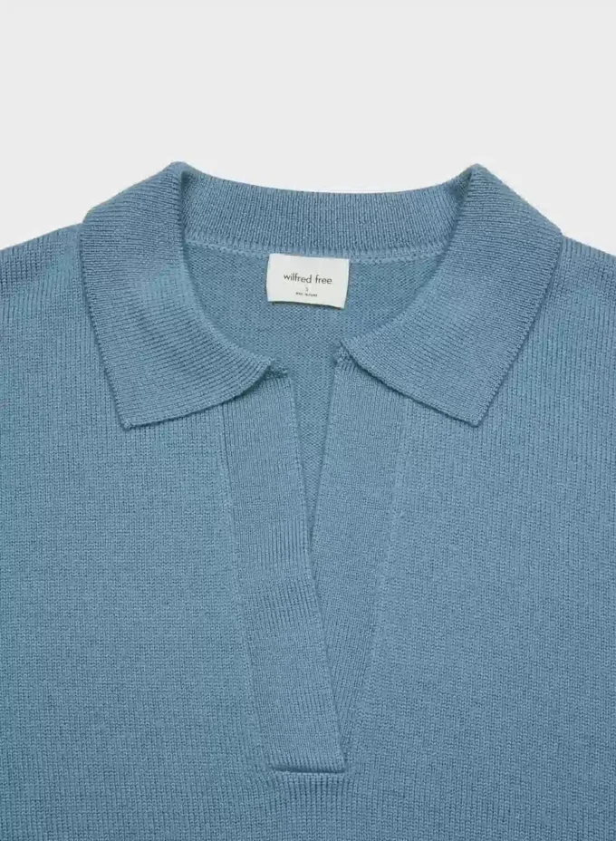 Clara Merino-Woll-Polo-Pullover Clara Merino-Woll-Polo-Pullover