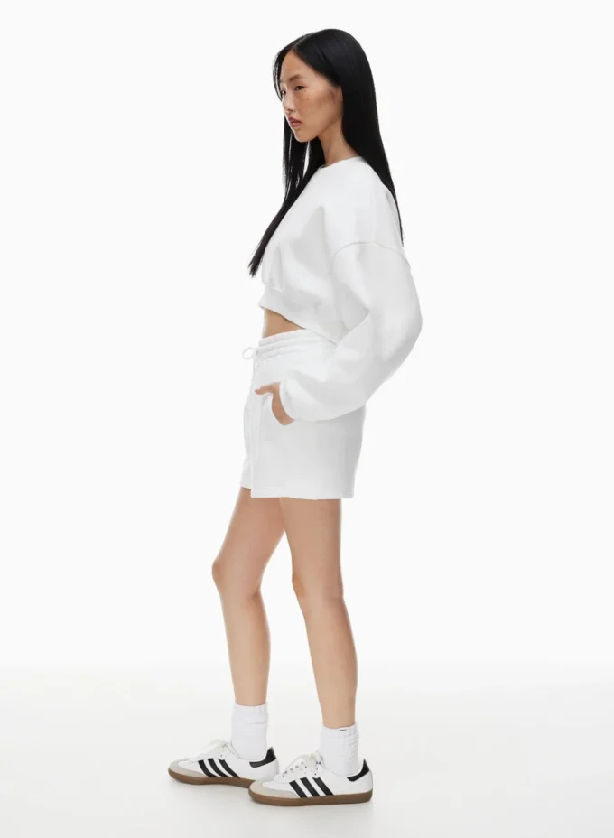 Cozy Sweatfleece Boyfriend Mid-Thigh Short Cozy Sweatfleece Boyfriend Mid-Thigh Short