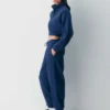 Cozy Sweatfleece Boyfriend Mock Crop Zip-up Cozy Sweatfleece Boyfriend Mock Crop Zip-up