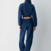 Cozy Sweatfleece Boyfriend Mock Crop Zip-up Cozy Sweatfleece Boyfriend Mock Crop Zip-up