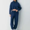 Cozy Sweatfleece Boyfriend Mock Crop Zip-up Cozy Sweatfleece Boyfriend Mock Crop Zip-up