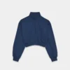 Cozy Sweatfleece Boyfriend Mock Crop Zip-up Cozy Sweatfleece Boyfriend Mock Crop Zip-up
