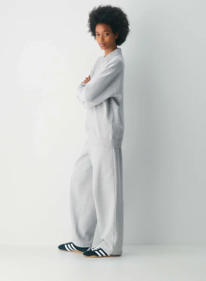 Cozy Sweatfleece Boyfriend-Polo-Sweatshirt Cozy Sweatfleece Boyfriend-Polo-Sweatshirt