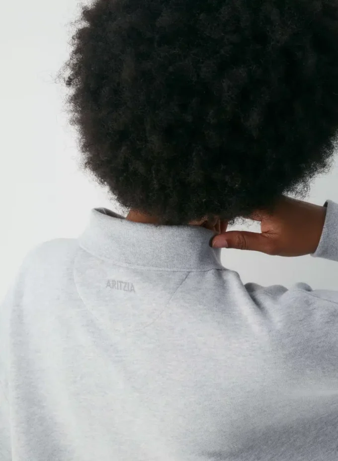 Cozy Sweatfleece Boyfriend-Polo-Sweatshirt Cozy Sweatfleece Boyfriend-Polo-Sweatshirt