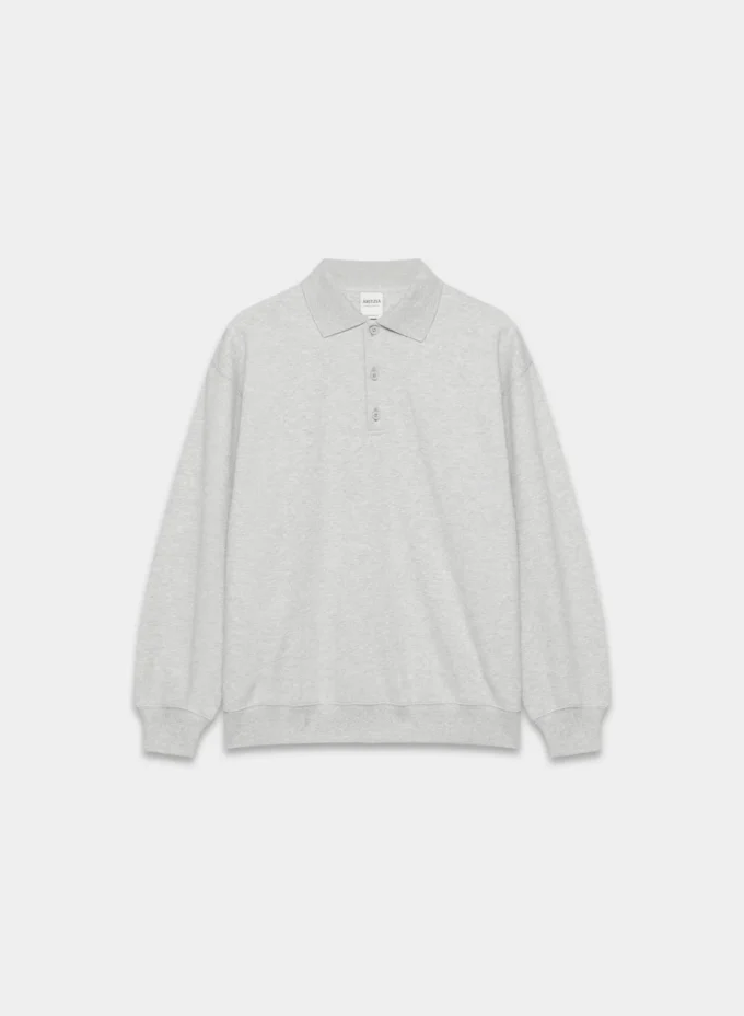 Cozy Sweatfleece Boyfriend-Polo-Sweatshirt Cozy Sweatfleece Boyfriend-Polo-Sweatshirt