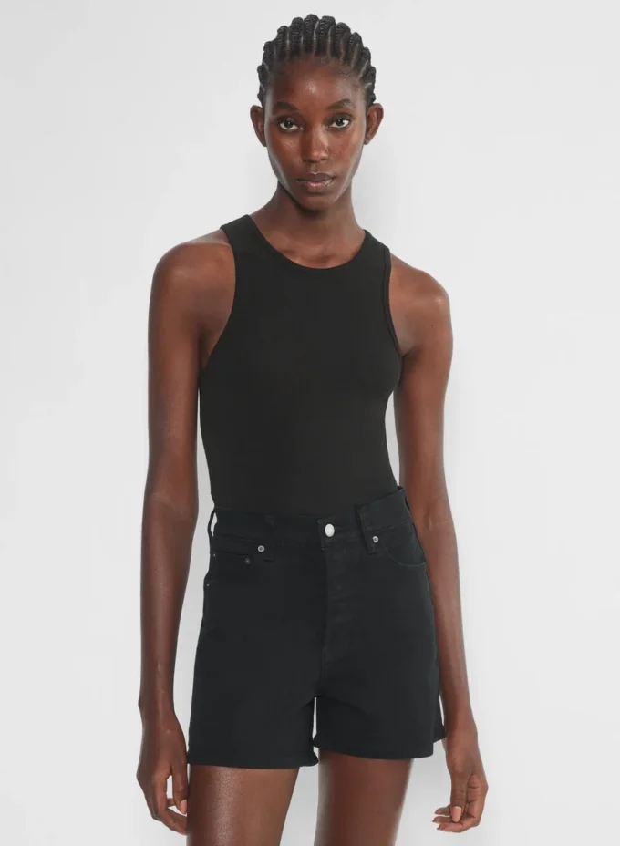 Denim Forum Die ’50s Arlo Hi Mid-Thigh Denim Short Denim Forum Die ’50s Arlo Hi Mid-Thigh Denim Short