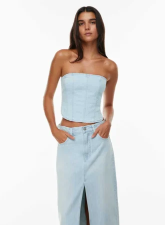 Denim Forum Die 90er Jahre Debbie Denim Bustier