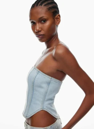 Denim Forum Die 90er Jahre Debbie Denim Bustier