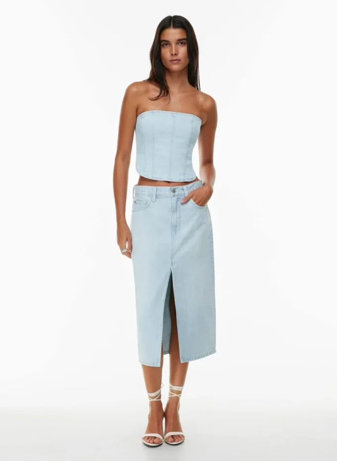Denim Forum Die 90er Jahre Debbie Denim Bustier Denim Forum Die 90er Jahre Debbie Denim Bustier