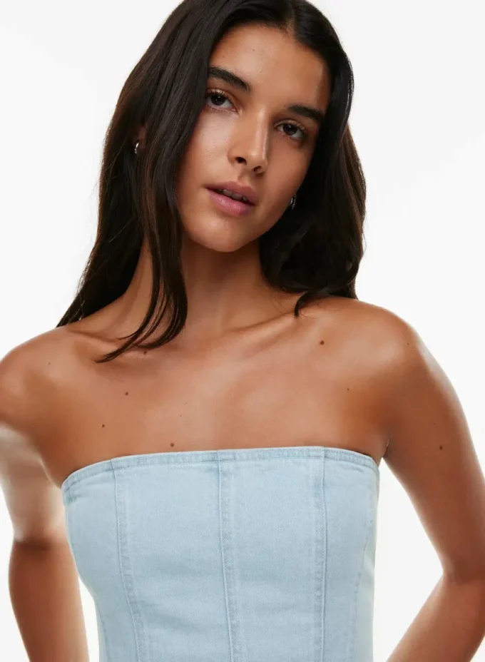 Denim Forum Die 90er Jahre Debbie Denim Bustier Denim Forum Die 90er Jahre Debbie Denim Bustier