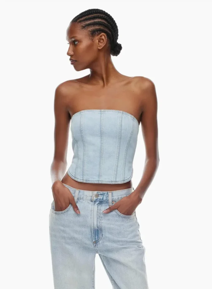 Denim Forum Die 90er Jahre Debbie Denim Bustier Denim Forum Die 90er Jahre Debbie Denim Bustier
