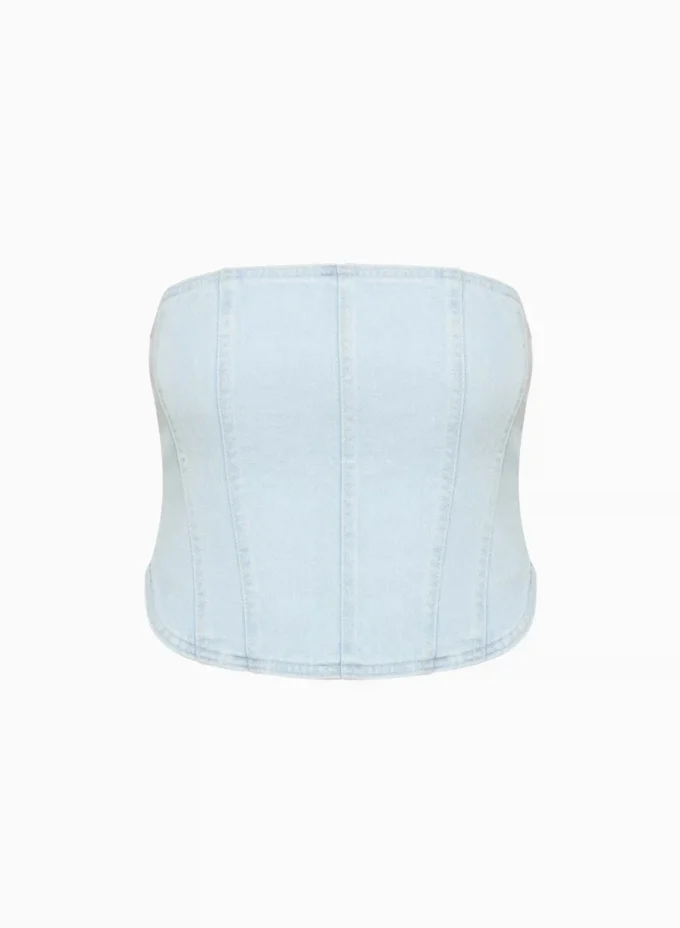 Denim Forum Die 90er Jahre Debbie Denim Bustier Denim Forum Die 90er Jahre Debbie Denim Bustier
