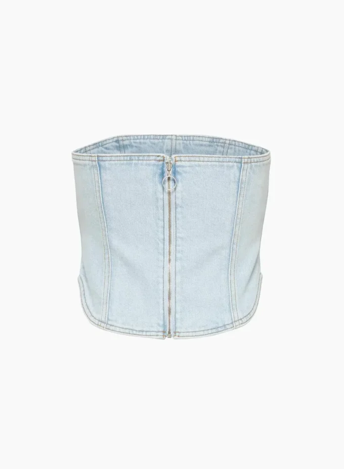 Denim Forum Die 90er Jahre Debbie Denim Bustier Denim Forum Die 90er Jahre Debbie Denim Bustier