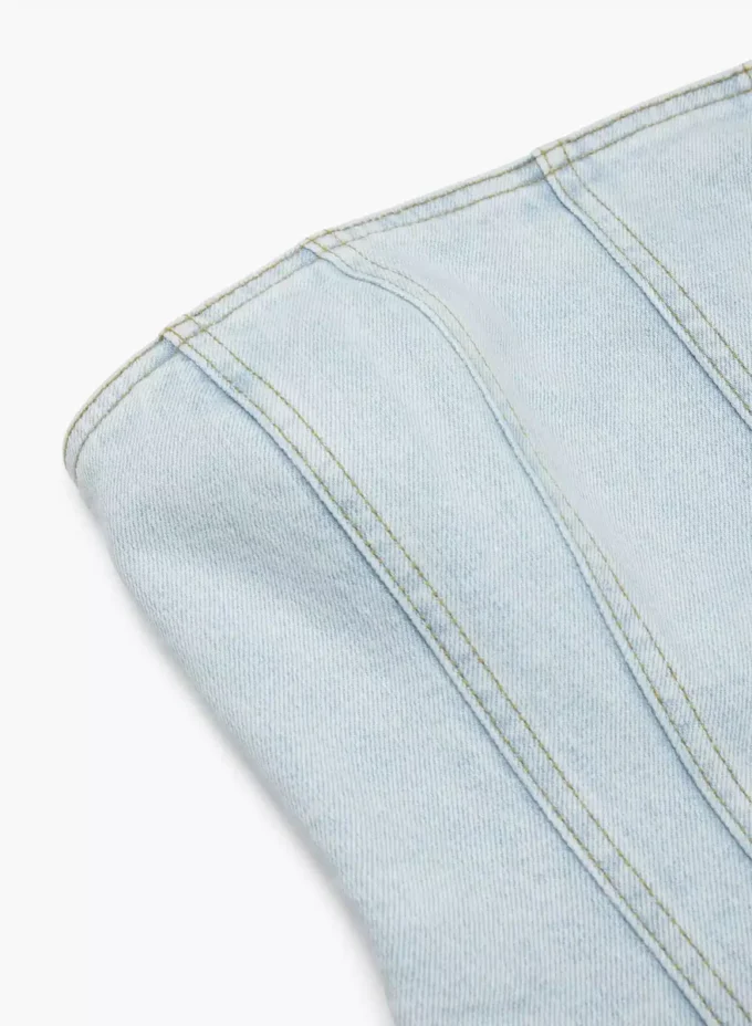 Denim Forum Die 90er Jahre Debbie Denim Bustier Denim Forum Die 90er Jahre Debbie Denim Bustier