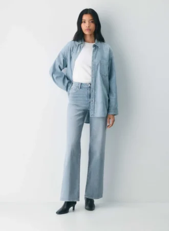 Denim Forum Die 90er Jahre Snatched Hi-Rise Wide Jean Denim Forum Die 90er Jahre Snatched Hi-Rise Wide Jean