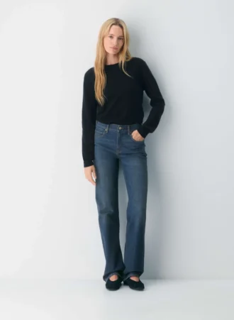 Denim Forum Die 90er Snatched Mid-Rise Straight Jean