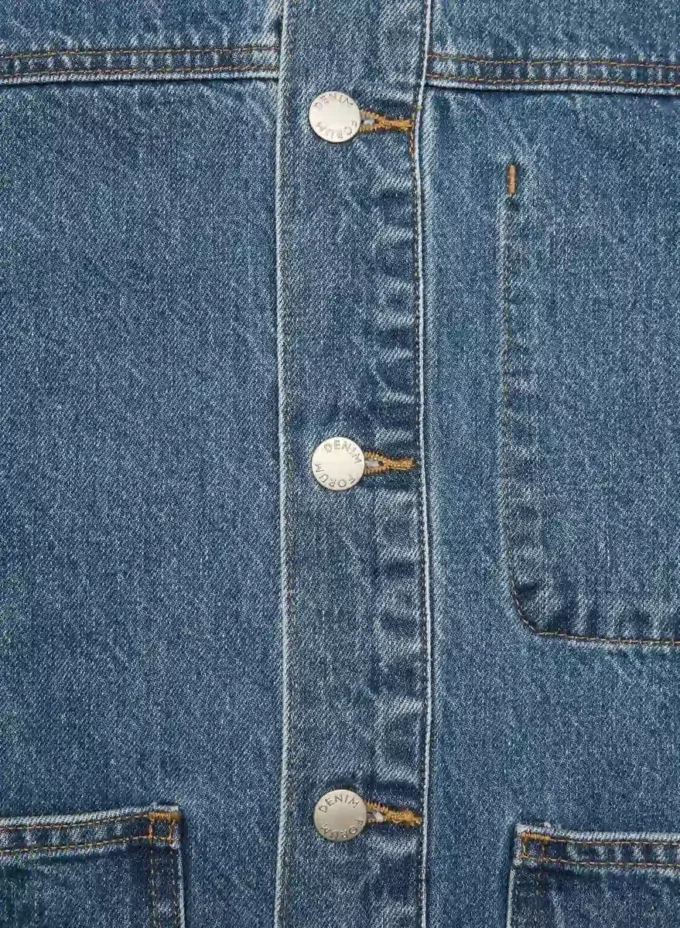 Denim Forum Die Workwear-Jeanshemdjacke Denim Forum Die Workwear-Jeanshemdjacke