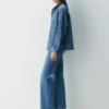 Denim Forum Die Workwear-Jeanshemdjacke Denim Forum Die Workwear-Jeanshemdjacke