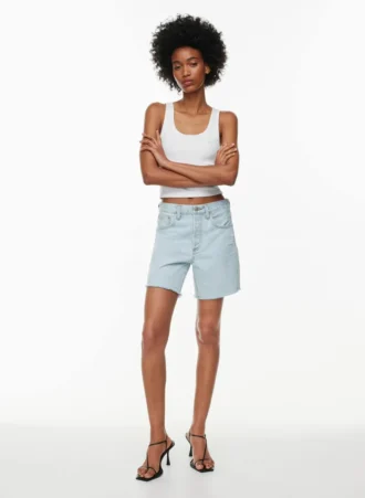 Denim Forum Die Yoko Hi-rise Mid-thigh Denim Short