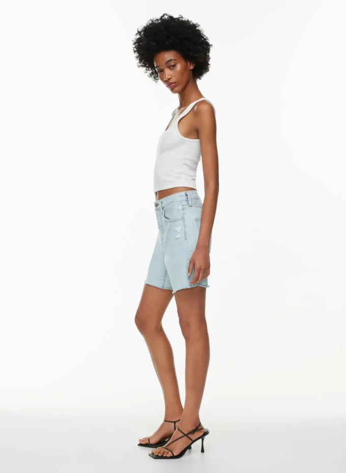Denim Forum Die Yoko Hi-rise Mid-thigh Denim Short Denim Forum Die Yoko Hi-rise Mid-thigh Denim Short