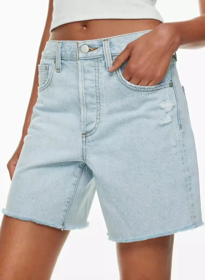 Denim Forum Die Yoko Hi-rise Mid-thigh Denim Short Denim Forum Die Yoko Hi-rise Mid-thigh Denim Short
