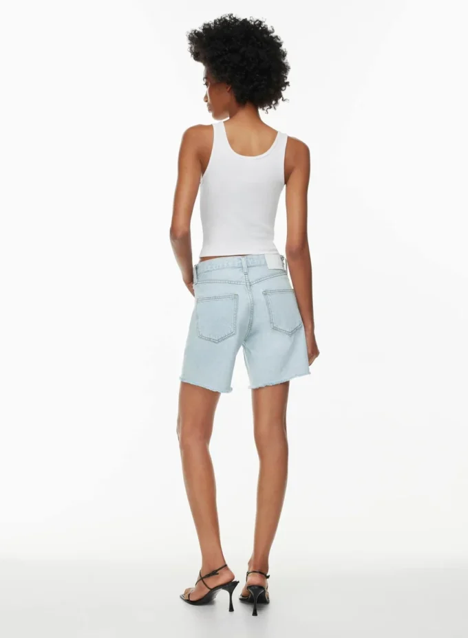 Denim Forum Die Yoko Hi-rise Mid-thigh Denim Short Denim Forum Die Yoko Hi-rise Mid-thigh Denim Short